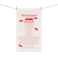 Haussners Famous Strawberry Pie Recipe Kitchen Towel