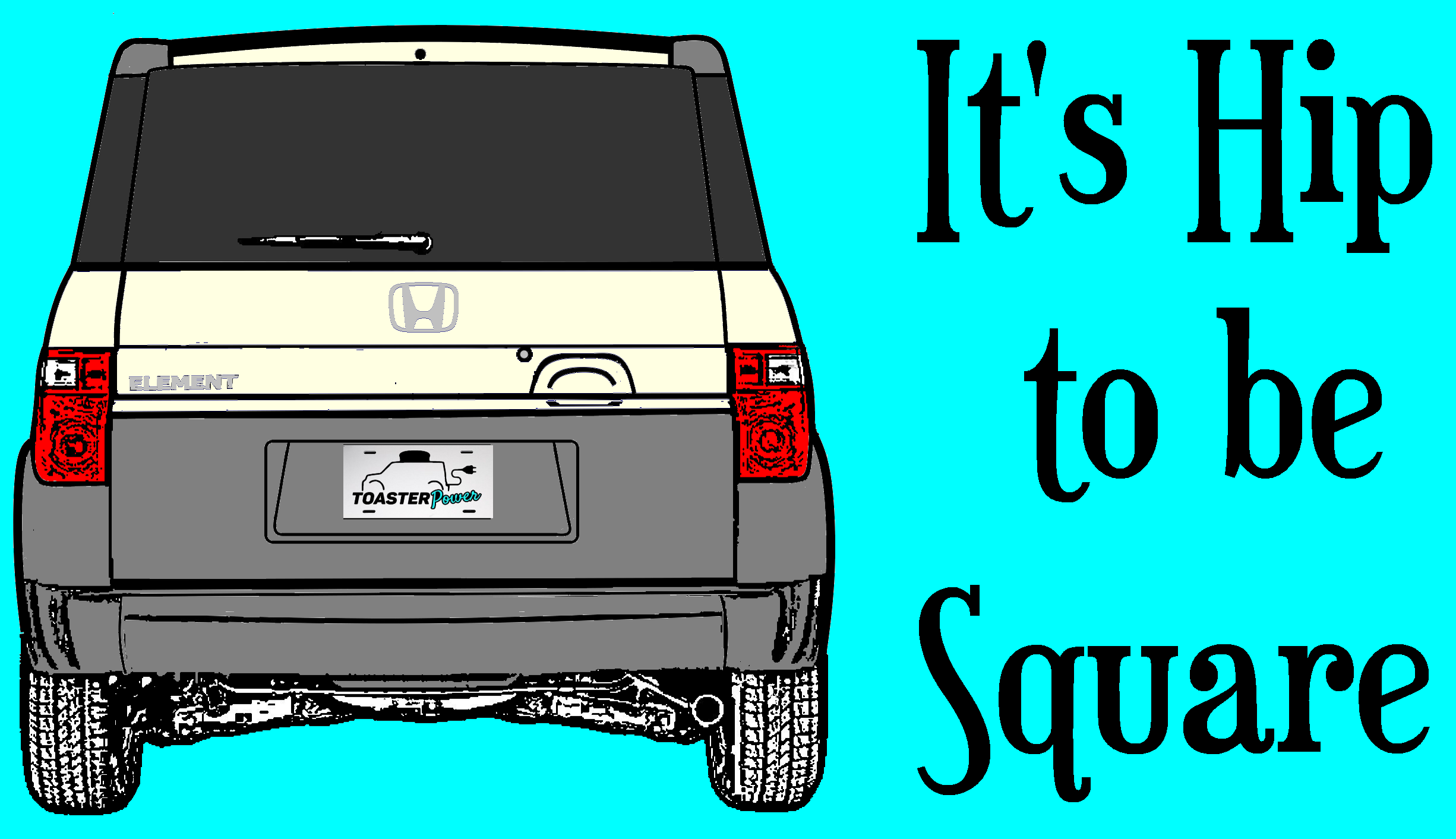 Hip to be Square Bumper Sticker Cargo Khaki
