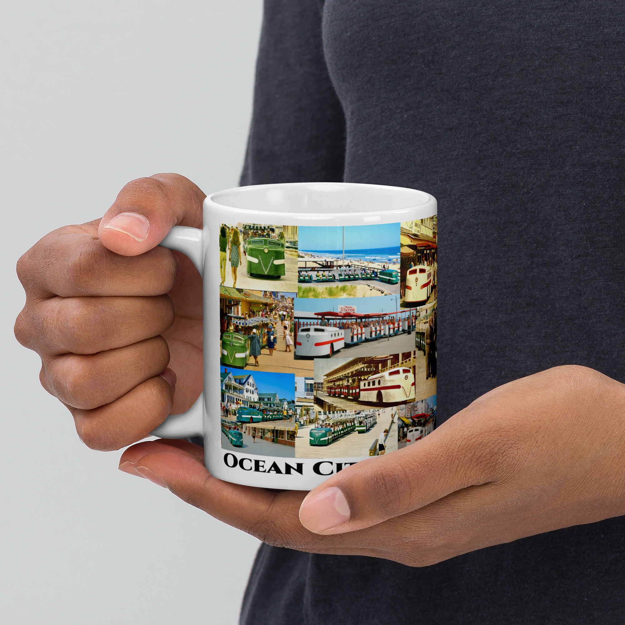 Ocean City Boardwalk Tram Mug 1964-2024