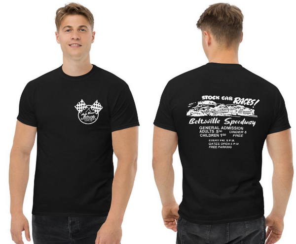 Beltsville Speedway Retro Unisex Black Men's Heavyweight Tee