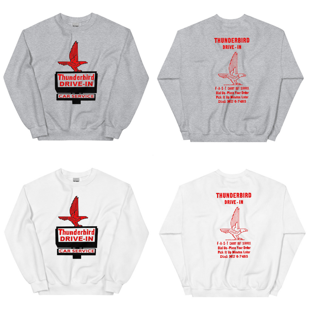 Thunderbird Drive-In Vintage logo Unisex Sweatshirt